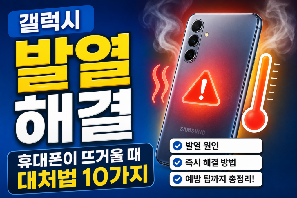 갤럭시 발열 해결 방법과 휴대폰이 뜨거울 때 원인 및 대처법 10가지
