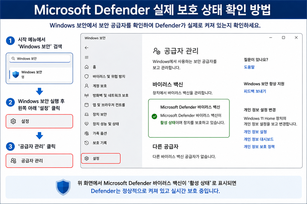 윈도우11 Defender 꺼져 있습니다 알림 뜨는 이유|실제로 꺼진 건지 확인하는 방법 (2026) chatgpt image 2026년 8월 30일 오후 03 51 13
