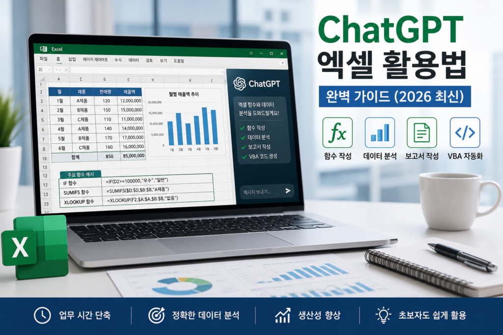 ChatGPT를 활용한 엑셀 함수 작성과 데이터 분석 활용 가이드