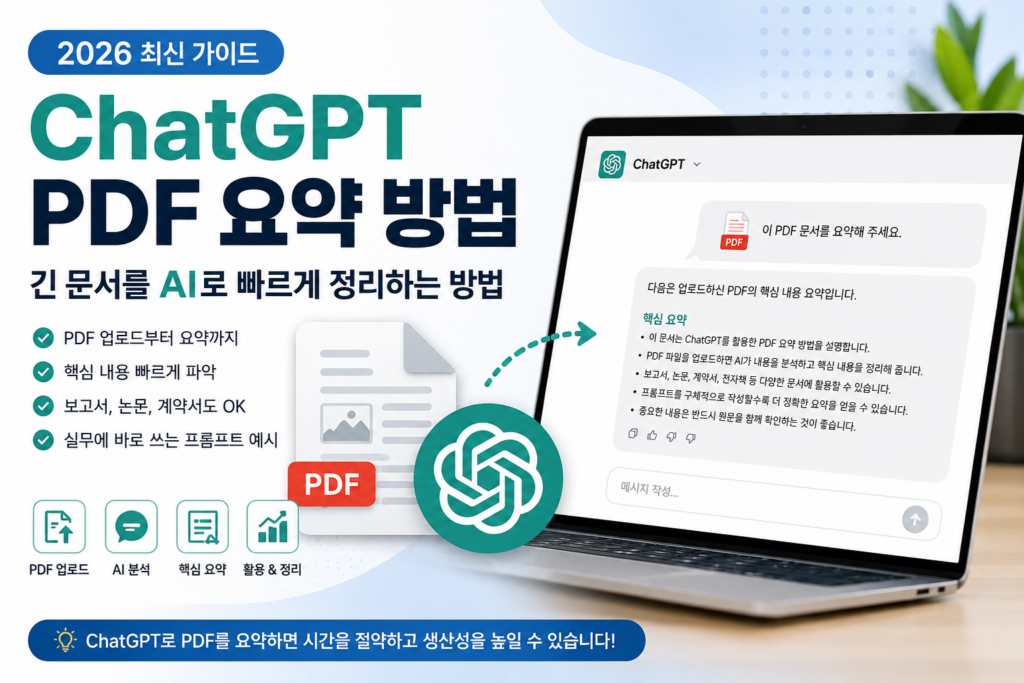 ChatGPT를 활용해 PDF 문서를 요약하고 핵심 내용을 빠르게 정리하는 방법