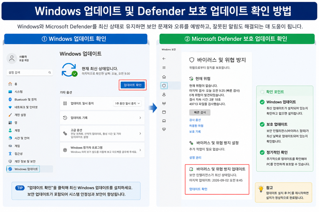 윈도우11 바이러스 백신 꺼짐 경고 해결|Microsoft Defender가 켜져 있는데 뜨는 이유 (2026) chatgpt image 2026년 9월 3일 오후 05 31 05